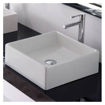 Imagen de Lavatorio apoyo cuadrado 38x38x13,5 sin respaldo blanco DMC
