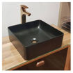 Imagen de Lavatorio apoyo cuadrado 36x36x13,5 negro mate DMC