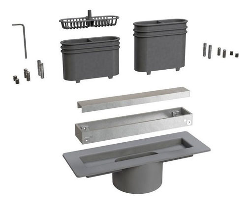 Imagen de Rejilla De Piso Para Desagüe En Aluminio 20cm