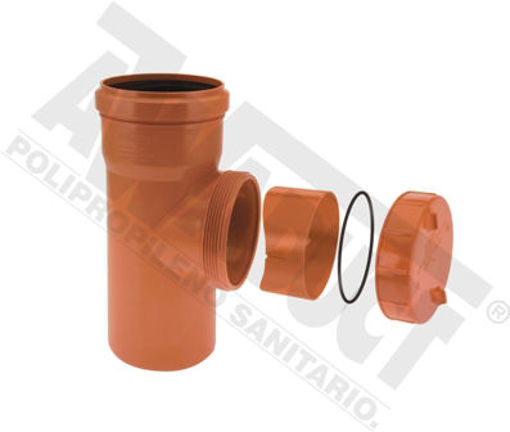 Imagen de Caño cámara 160 (té de inspección) polipropileno JE AWADUCT