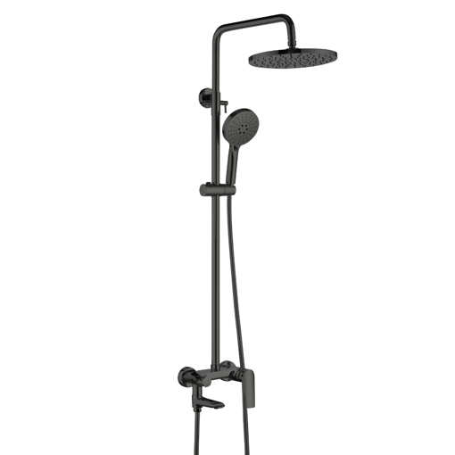 Imagen de Barral ducha exterior mono. negro mate chronos FIMETA