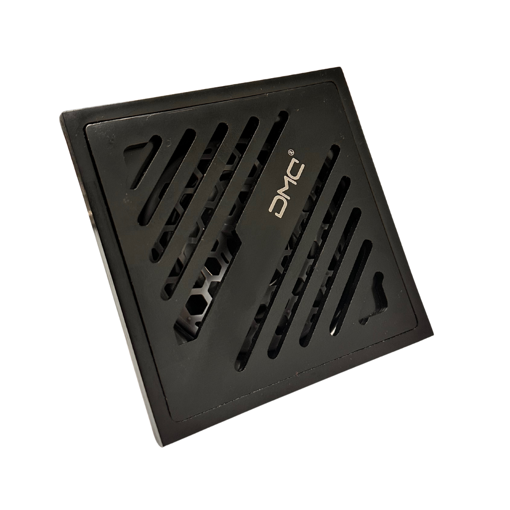 Imagen de REJILLA C/BASE 10x10 NEGRO MATE C/ANTI INSECTOS DMC