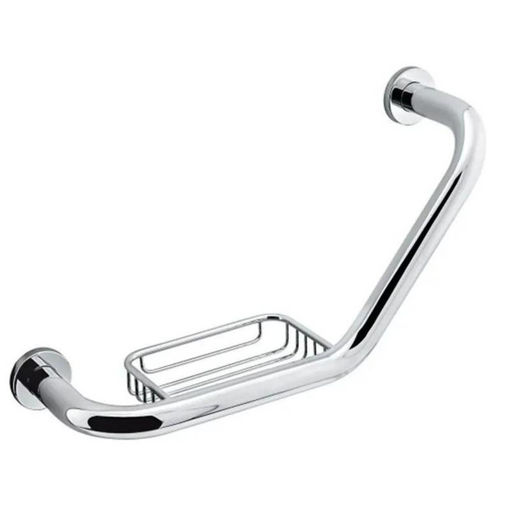 Imagen de Barra de apoyo angular c/jabonera acero 304 satinado 32mm DMC