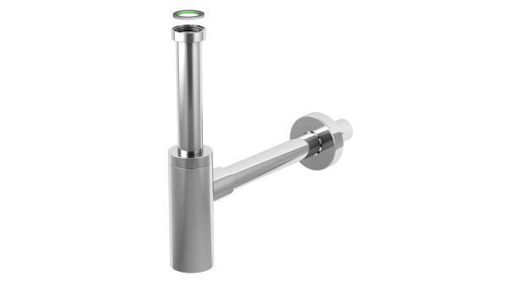 Imagen de Sifón botella/tubular acero cromado inoxmater 1 1/4 sin válvula BONOMINI