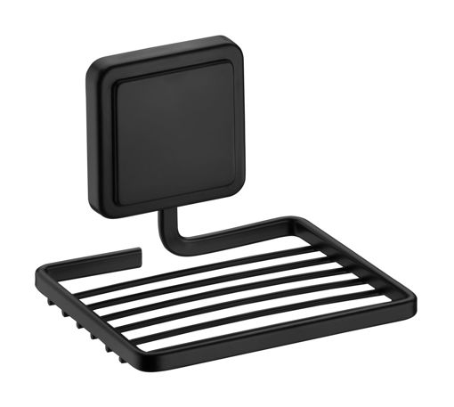 Imagen de Jabonera adhesiva negro mate FUTURE