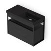 Imagen de Mueble cajon 80x38x60cm con bacha negro mate colgar Flow CELITE