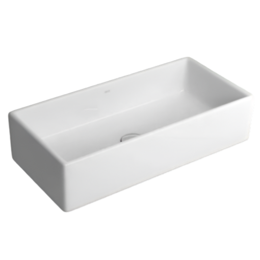 Imagen de Lavatorio apoyo rectangular 56X28 L107 blanco DECA