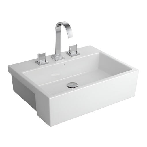 Imagen de Lavatorio semi encaje rectangular 42x55 blanco DECA