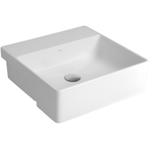 Imagen de Lavatorio de semi encastre cuadrado 41x41 blanco DECA