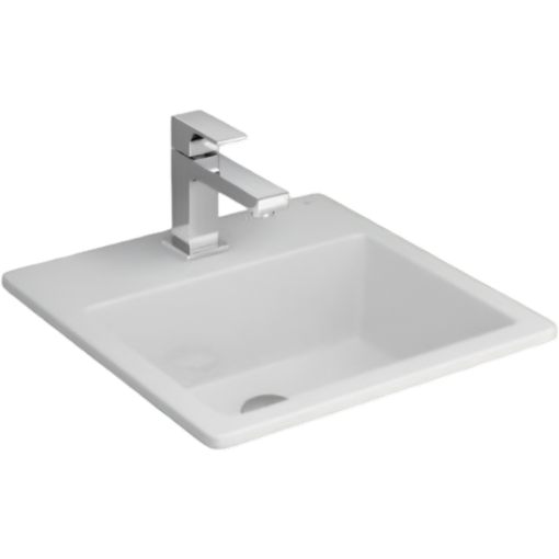 Imagen de Lavatorio de sobreponer cuadrado 42 blanco DECA