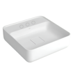 Imagen de Lavatorio apoyo cuadrado 40x40x13,3 L 11040M c/mesada blanco DECA