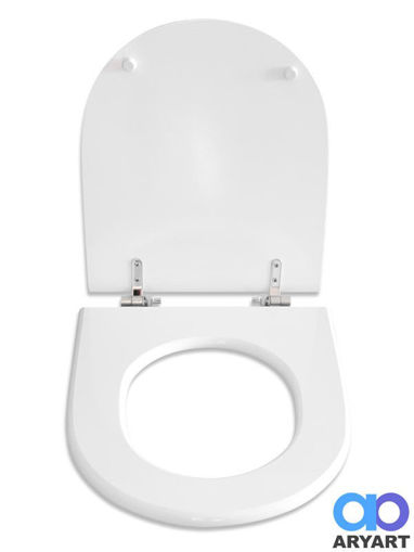 Imagen de TAPA INODORO BARI HERRAJE CROMADO DUNA ARYART