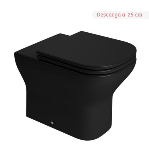 Imagen de Inodoro corto axis negro mate DECA