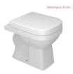 Imagen de Inodoro corto blanco Quadra DECA