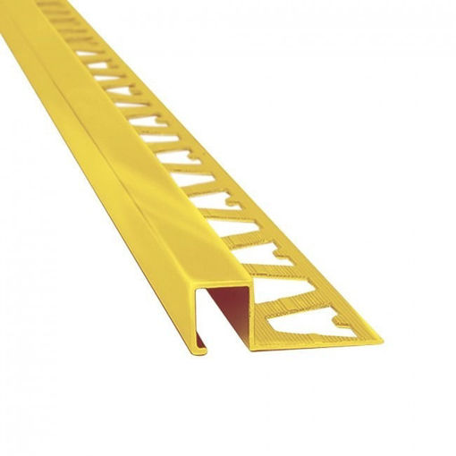 Imagen de GUARDACANTO QUADRA ALUMINIO 10x10mm x 2,5 ORO MATE ATRIM