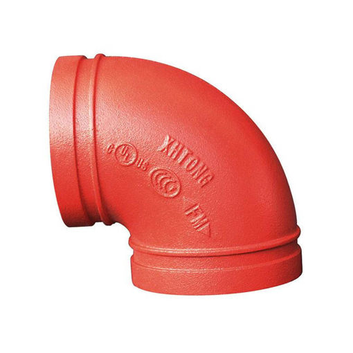 Imagen de CODO 2 90º PINTADO ROJO RANURADO MECH