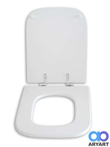 Imagen de Tapa inodoro Báltico herraje cromado blanco  ARYART