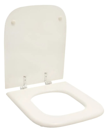 Imagen de Tapa inodoro Báltico herraje cromado hueso mate ARYART